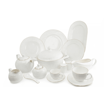 Home Secret - Dinner Set 125 Pcs - Gold