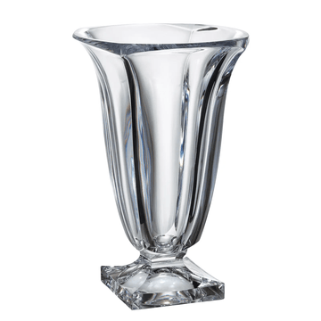Bohemia Crystal - Magma Footed Vase - 33 cm - Clear