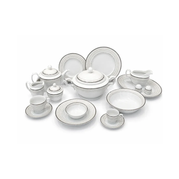 Elizabeth - Dinner Set 124 Pcs - Sliver