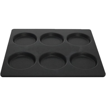 AMT - Gastroguss 2/3 Moulded Aluminium Muffin Tray - 35 x 33 cm 6 - Black