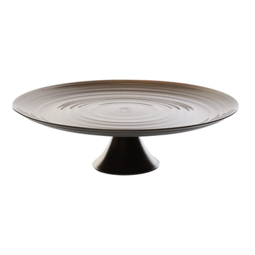 ArdaCam - Footed Plate - 33 x 9.5 cm - Metallic Green