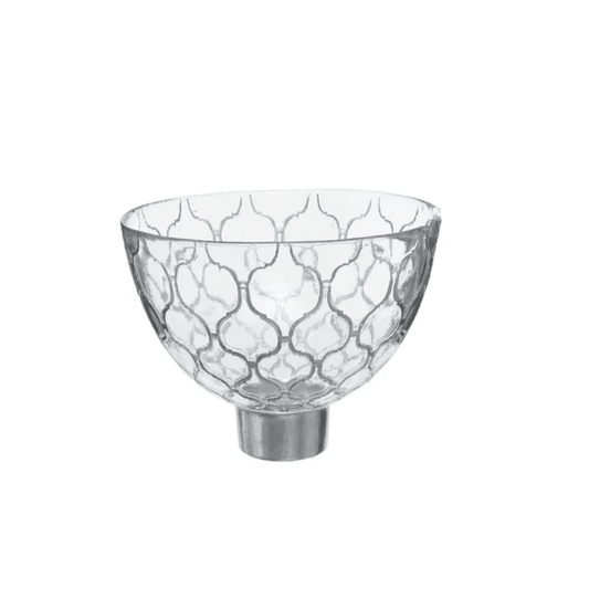 ArdaCam - Luna Footed Bowl - 25.5 cm - Silver