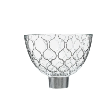 ArdaCam - Luna Footed Bowl - 25.5 cm - Silver