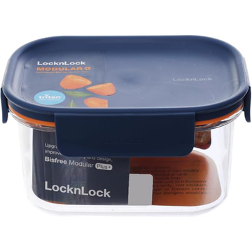 Lock & Lock - Bisfree Modular Plus Rectangular Container - 450 ml - Navy