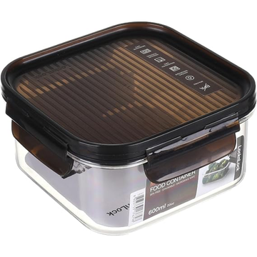 Lock & Lock - Modular Bisfree Square Container - 600 ml - Dark Brown