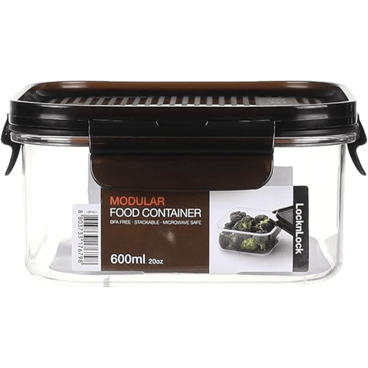Lock & Lock - Modular Bisfree Square Container - 600 ml - Dark Brown