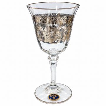 Bohemia Crystal - Goblet Glass Set 6 Pcs - 185 ml - Platin
