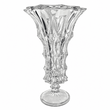 Bohemia Crystal - Fortune Footed Vase - 41.5 cm - Clear