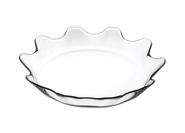 Pasabahce - Splash Round Serving Platter - 32cm - Clear - Glass