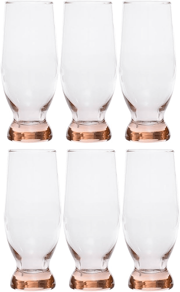 Pasabahce - Aquatic Highball Glass set 6 Pieces - 370ml - Pink - Glass