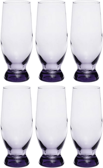 Pasabahce - Aquatic Highball Glass set 6 Pieces - 370ml - Purple - Glass