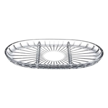 Pasabahce - Divided Oval Hors D'oeuvre - 16.5 cm*28 cm - Clear