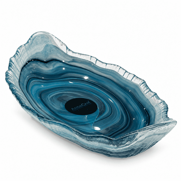 ArdaCam - Vita Oval Bowl - 19x13 cm - Alabaster White & Black