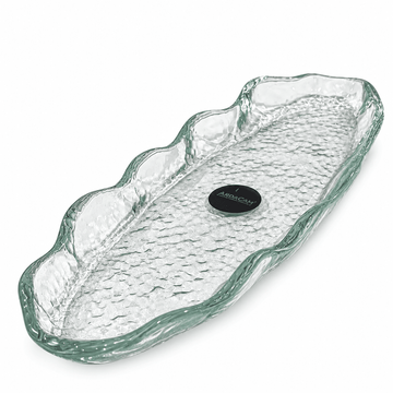 ArdaCam - Hammered Oval Plate - 31.5x11 cm - Clear