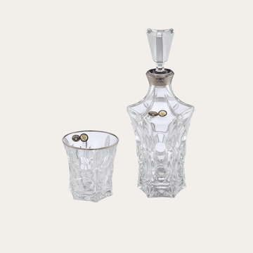 Bohemia Crystal - Drink Set 7 Pieces - Silver - Crystal