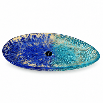 ArdaCam - Oval Plate - 34 cm - Blue & Mint