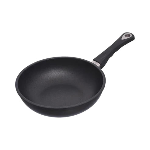 AMT Gastroguss - Saute Pan Diameter 24 cm Height 6 cm Removable Handle Cast Aluminum, Black