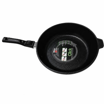 Risoli - Fry Pan with Disposable Handle 24cm - Black