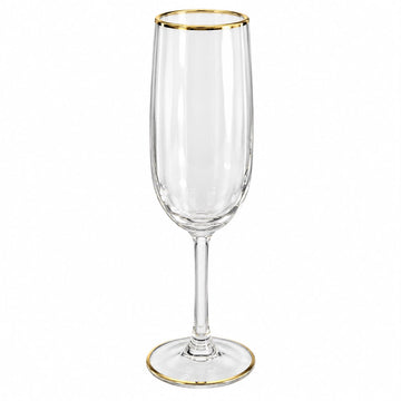 Pashbahce - Nude Flute Glass Set 6 Pcs - 200 ml - Gold