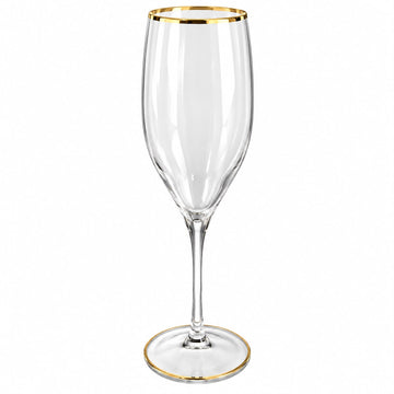 Pashbahce - Nude Flute Glass Set 6 Pcs - 355 ml - Gold