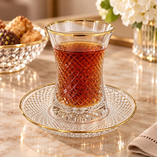 Pasabahce - Alla Mug Set 6 Pcs - 145 ml - Gold