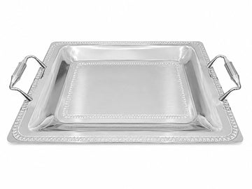 Elegant Gioel - Tray Set 3 Pcs - Stainless Steel - Silver