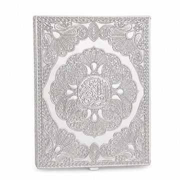 Quran Gift Box - 21x28 cm - Silver Plated Metal
