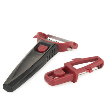 Borner - Handle with Y Peeler and 
Straight Peeler - Red