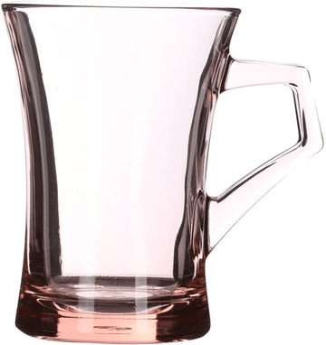 Pasabahce - Azur Glass Mug Set 6 Pieces 210ml - Pink - Glass