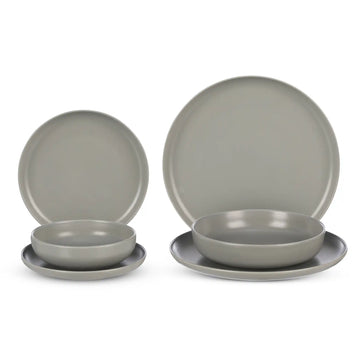 Tulu - Daily Use Dinner Set 24 Pcs - Grey