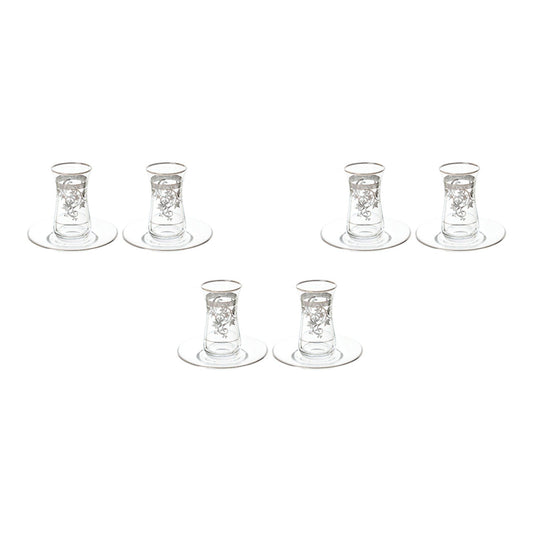 Pasabahce - Istikana Tea Set 6 Pieces - Silver - 100ml - 39000701