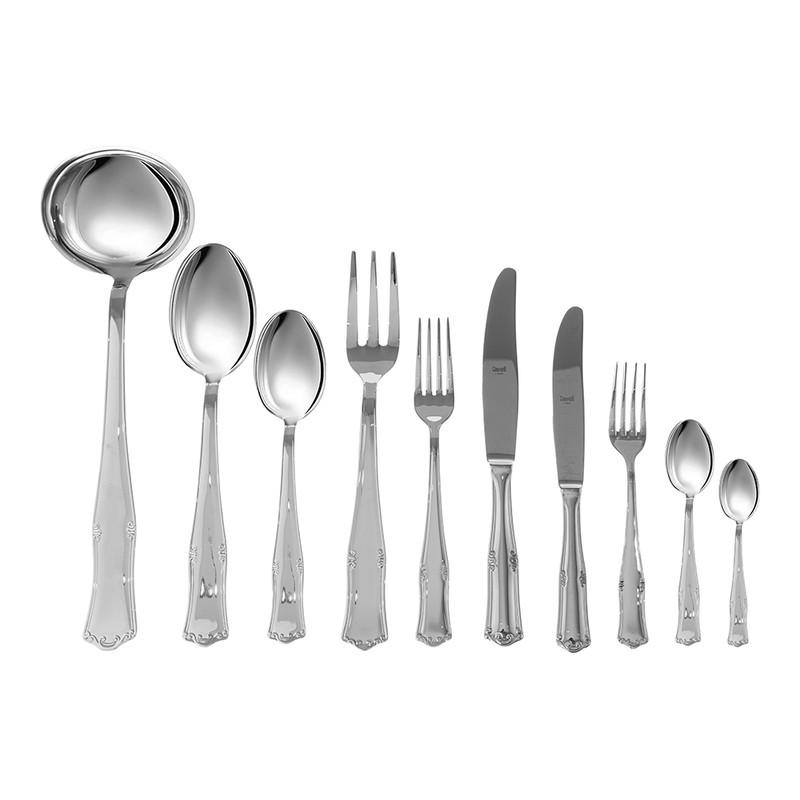 Mepra Cutlery Set 87 Pieces - Stainless Steel - Silver - Wooden Box - 100002005