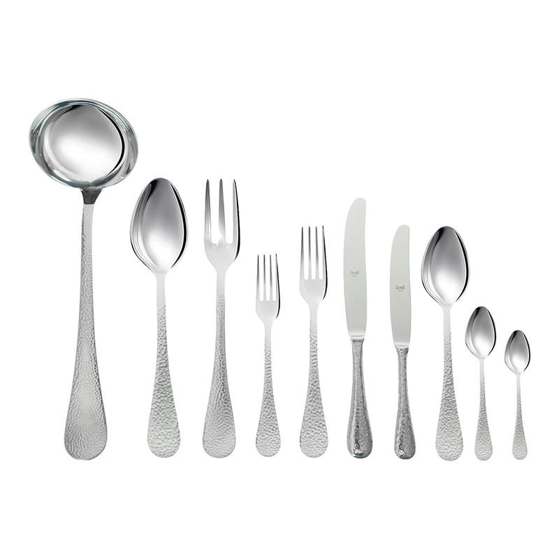 Mepra Cutlery Set 87 Pieces Stainless Steel Silver Wooden Box