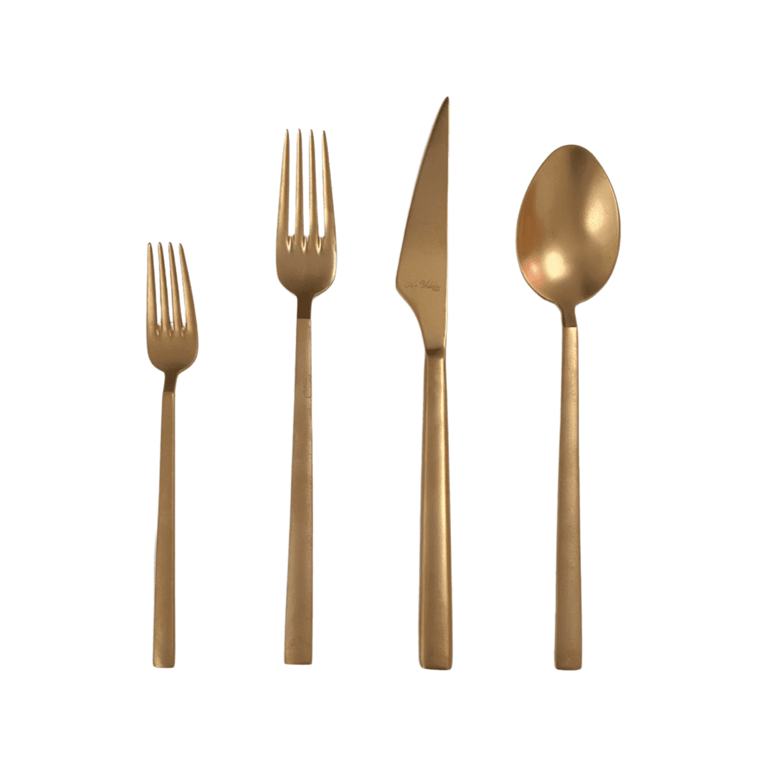 Ar Yildiz - Daily use Cutlery Set 24 Pieces - Stainless Steel - Bronze - 100008000