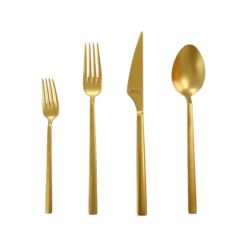 Ar Yildiz - Daily use Cutlery Set 24 Pieces - Stainless Steel - Gold - 100008001