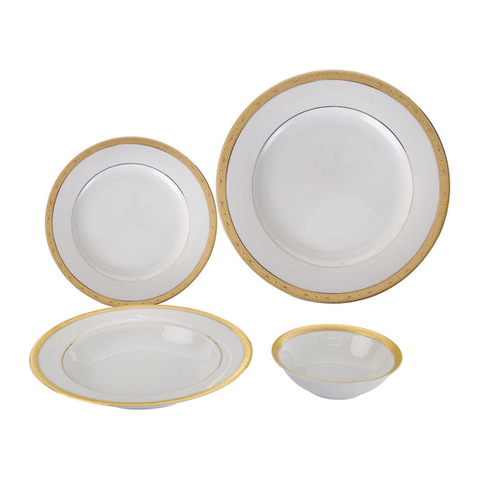 Falkenporzellan - Dinner Set  112 Pieces - Porcelain - Gold - 1300023