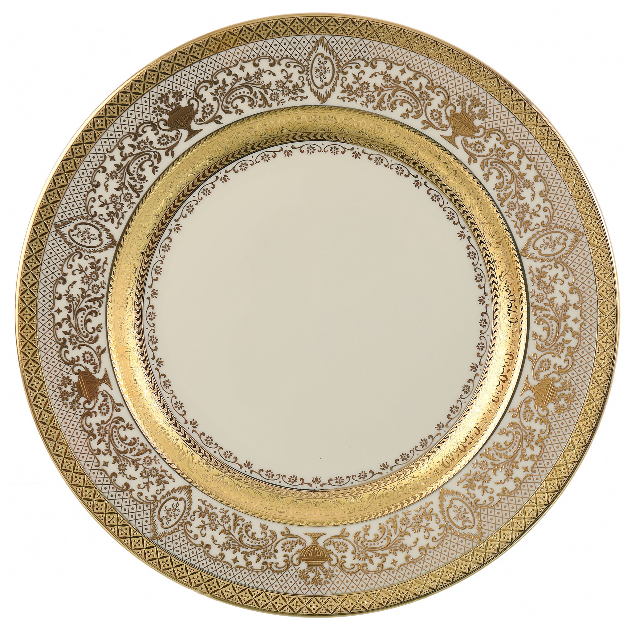 Falkenporzellan - Dinner Set 112 Pieces - Porcelain - Beige & Gold - 13000323