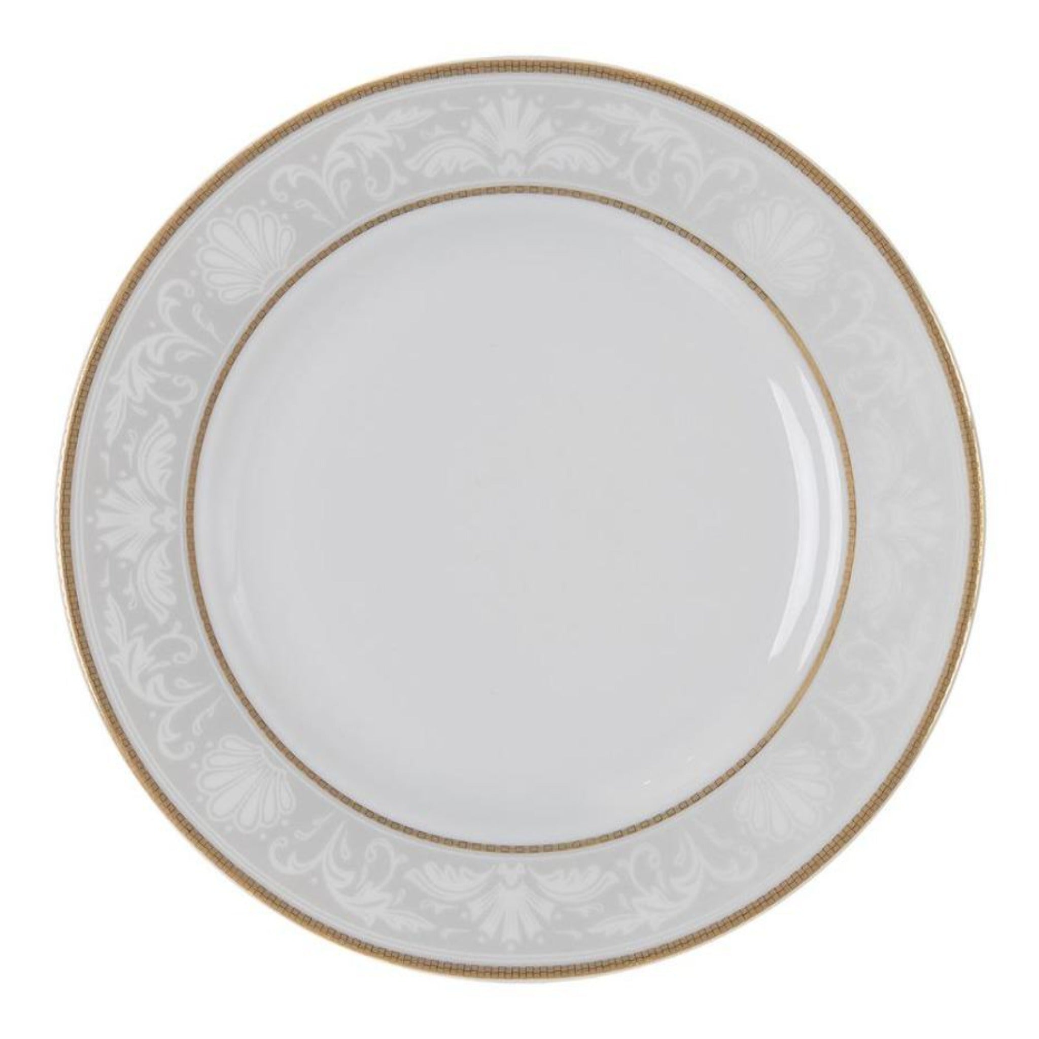 Falkenporzellan - Dinner Set 112 Pieces - Porcelain - Light Silver & Gold - 1300061