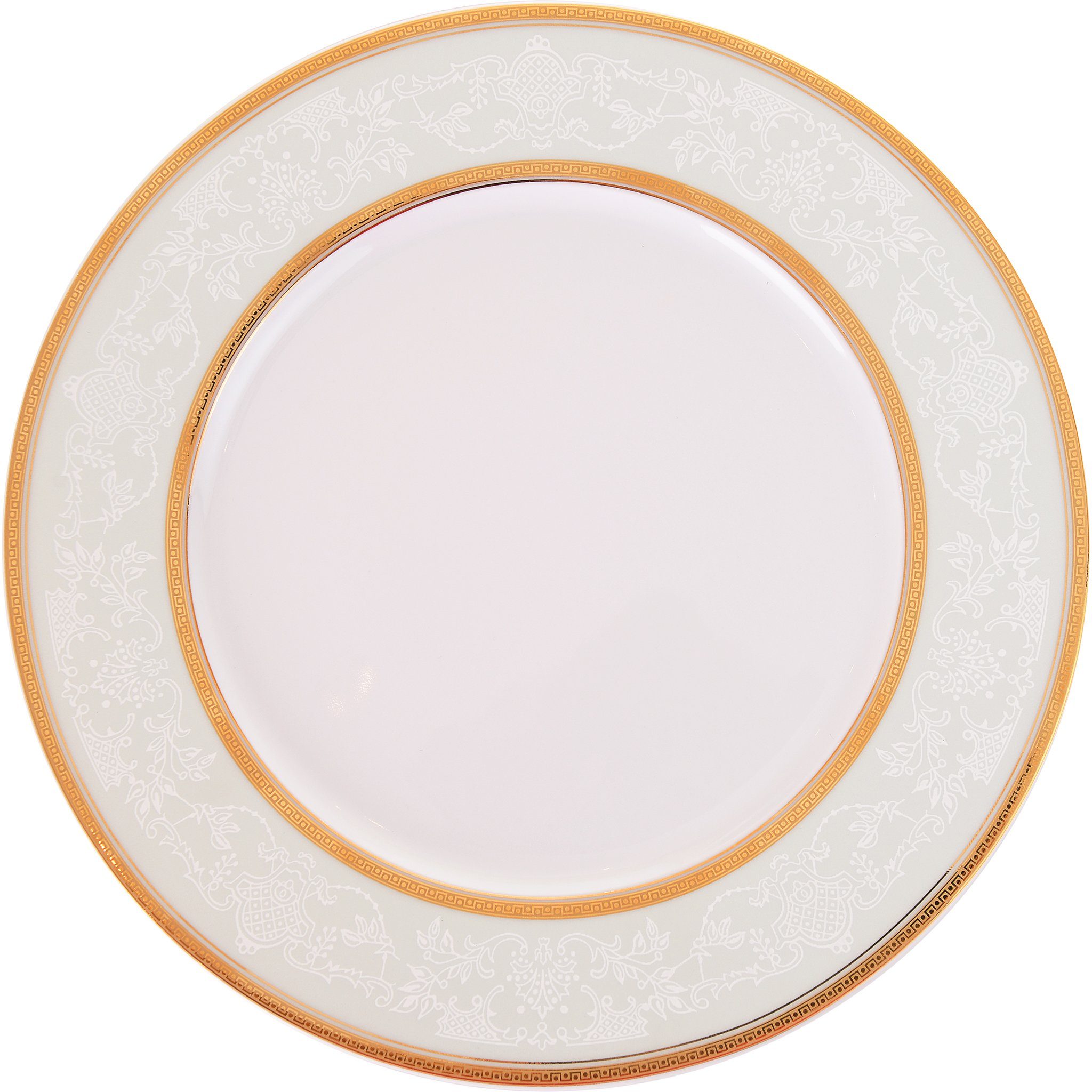 Falkenporzellan - Dinner Set 112 Pieces - Porcelain - Light Green & Gold - 1300062