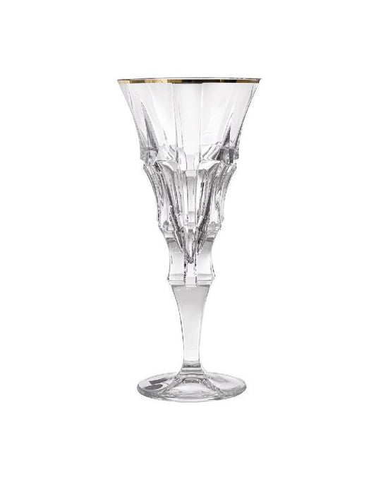 Bohemia Crystal - Goblet Glass Set 6 Pieces - Gold - 240ml - 270009