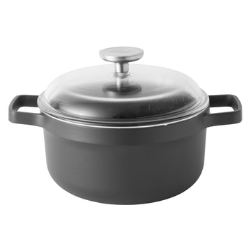 BergHOFF - Gem Covered Casserole - Grey - Cast Aluminum - 20cm - 440001543