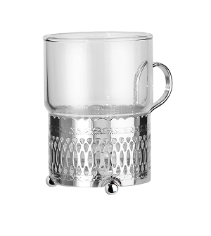 Queen Anne Round Tea Set with Sugar Dish & Spoon - Silver - 26000366