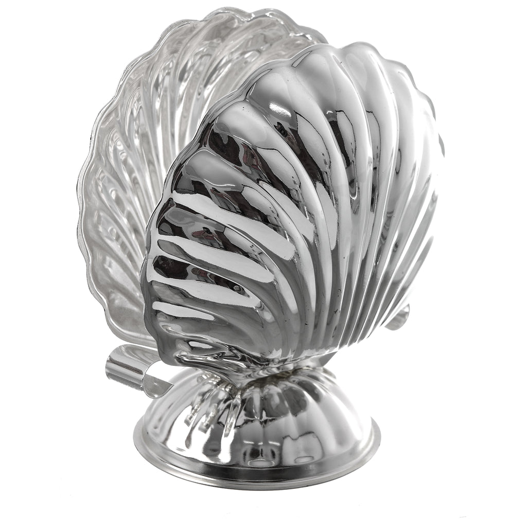 Queen Anne - Shell Napkin Holder - Silver Plated Metal - 26000441