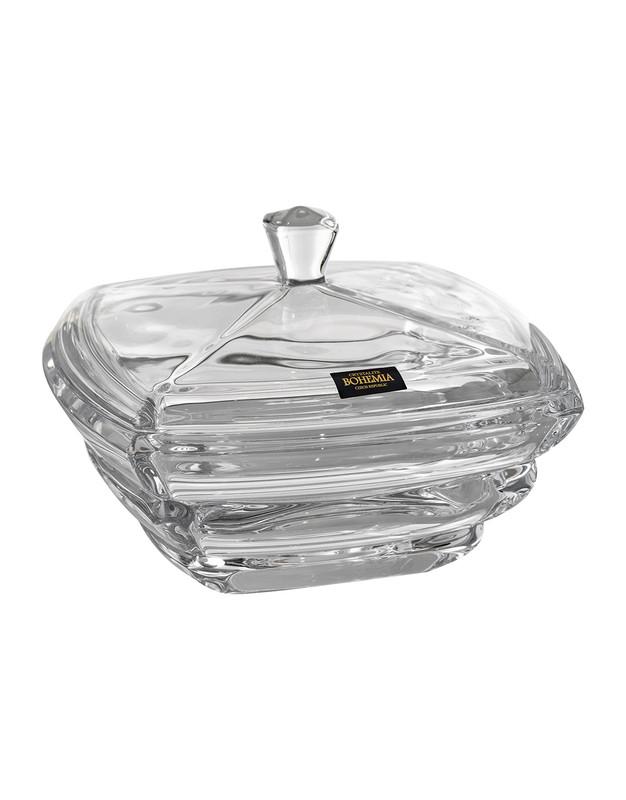 Square Bohemia Laser Cut Crystal Box with Cover - 2700010018