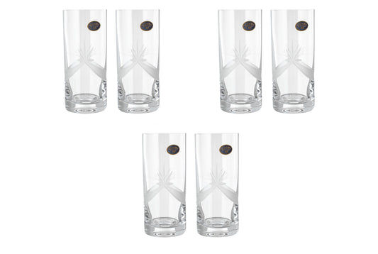 Bohemia Crystal - Highball & Tumbler Glass Set 12 Pieces - 350ml & 320ml - 2700010085