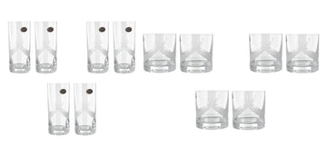 بوهيميا كريستال - طقم أكواب زجاج 12 قطعة - 350 مل و 320 مل - 2700010085