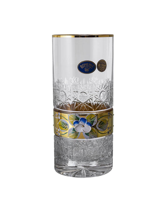 Bohemia Crystal - Highball Glass Set 6 Pieces - Gold - 350ml - 2700010312