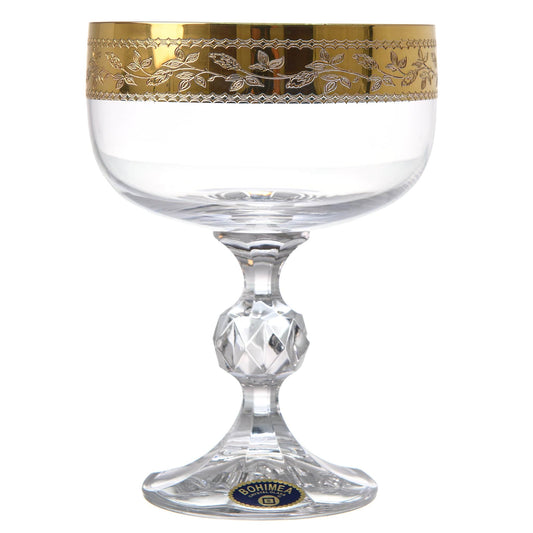 Bohemia Crystal - Cocktail Glass Set 6 Pieces - Gold - 200ml - 2700010589