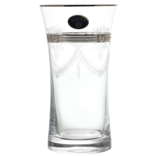 Bohemia Crystal - Highball & Tumbler Glass Set 12 Pieces - Silver - 300ml & 280ml - 2700010765