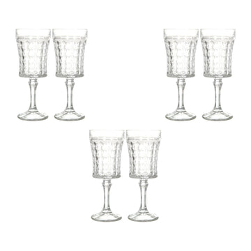 Goblet Diamond Glass Set 6 Pieces - 200ml - 2700010840